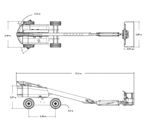 Телескопический подъемник JLG 660SJ